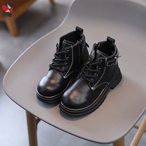 Katerina Fashion Korean Ankle Zipper Boots Shoes Kids For Girl #701