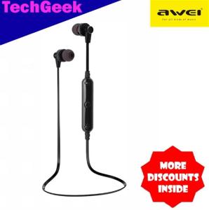 TG Awei A990BL Noise Isolation Sweat Proof Flat Wire Wireless Bluetooth V4.0 Headset with Microphone