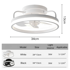 [SG Stock]Ceiling Fan LightRemote Lights Silent Modern Smart LED Ceiling Fan Light 360° Rotation Energy Save DC Fan Light