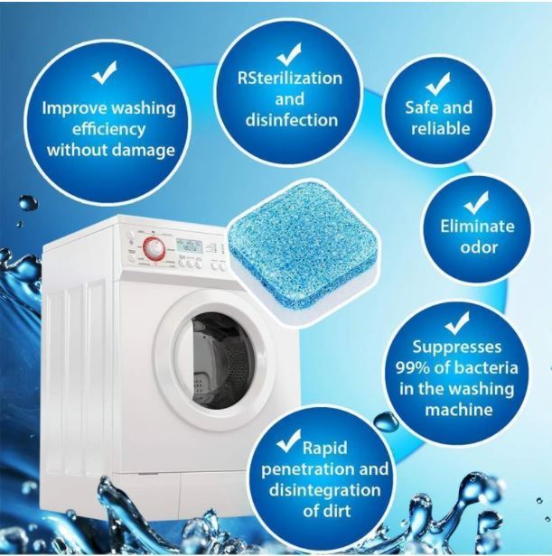 Washing Machine Cleaning Tablets / Tank Cleanser - 12pcs/box 洗衣机槽清洁泡腾片 ...