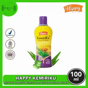 HAPPY KEMIRIKU 100ml Minyak Rambut Vitamin E dan Ekstrak Lidah Buaya 100ml