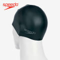 Speedo Men & Women Fitness Swim Caps Plain Moulded - Black - 8-709849097. 