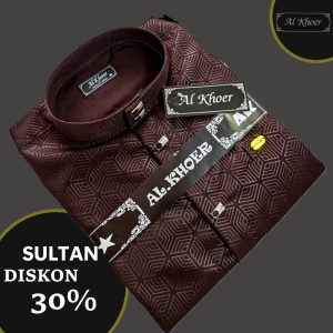 kemeja sultan warna coklat dan lain lain kemeja kancing jepret bahan embos kemko 2023