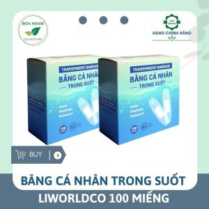 Băng cá nhân trong suốt LIWORLDCO hộp 100 miếng