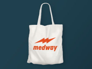 MEDWAY - Totebag Kekinian Bahan Blacu Grade A Penutup Resleting kode LMW 401