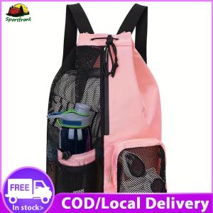 【Fast delivery】 Lightweight Sports Backpack for Men Drawstring Basketball Bag with Thickened Mesh Perfect for Gym and Travel