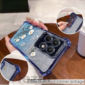 เคสสำหรับ Xiaomi 15 T Pro 15 T Xiaomi15T Pro 15TPro 15 T เคสโปร่งใสฝาหลังเป็นประกายดอกไม้ส่องแสงแบบนิ่ม