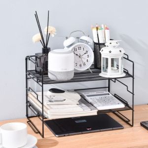 Kệ đựng tài liệu kệ hồ sơ 2 tầng để bàn làm việc bằng kim loại cứng cáp chắc chắn