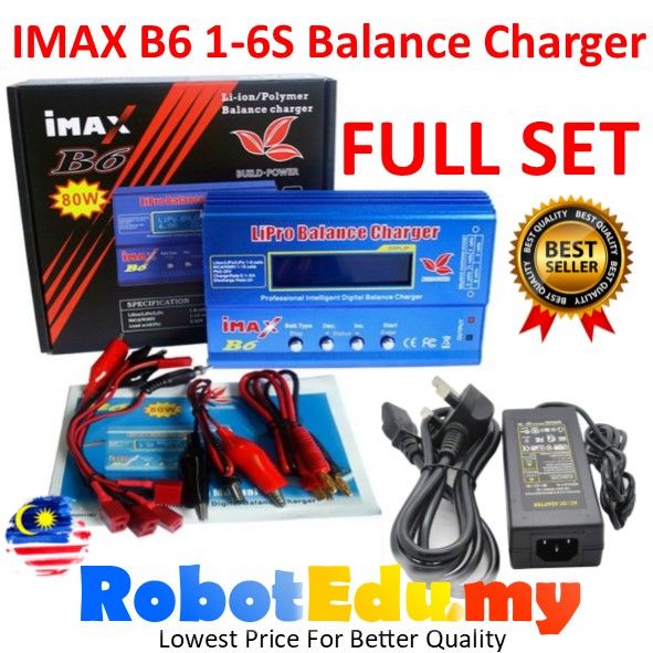 FULL SET IMAX B6 1-6S Lipo Battery Balance Balancing Charger