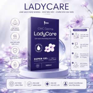 LADYCARE CMC Derma Làm sạch nhanh - Khử mùi hiệu quả - Chăm sóc dịu nhẹ Gel dưỡng da 180ml