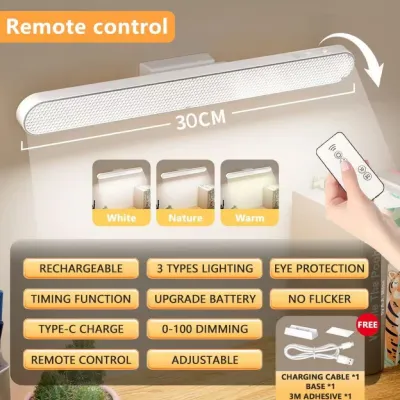 ✅100% Original UME Magnetic LED Light Rechargeable Table Lamp For Study Remote Control Dimmable Cabinet Light