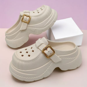 Lateny Sandal Baim Klasik Polos Sendal Wedges Kodok Karet Jelly Wanita Elegan Import Bahan EVA