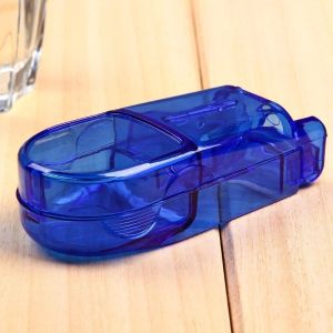 Pill Cutter with Medicine Storage Box Transparent Medicine Cutter Portable Mini Medicine Kit Holder