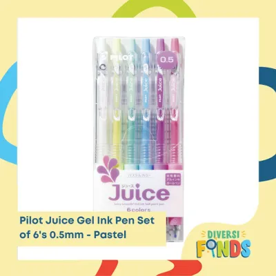 Pilot Juice Pen Set of 6s 12s - 0.38mm UF 0.5mm EF - Pastel Metallic Basic Colors
