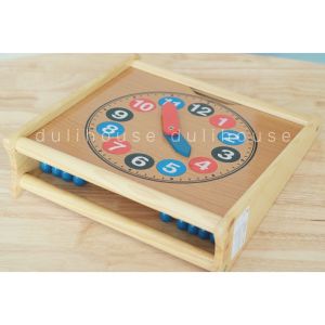 Đồ chơi đồng hồ 2 mặt học tính đếm số gỗ trí tuệ đồ chơi đồng hồ số đếm thông minh cho bé