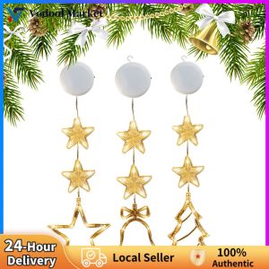 【Vodool】 Christmas Curtain Light Warm White 3 Pack LED Sucker Lamp with Suction Cup for Christmas Home Shop Party Gifts for Glass Windows Outdoor Decor