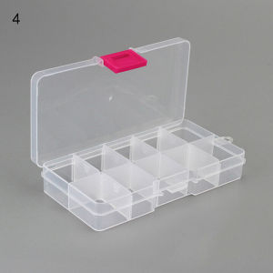 GG Plastic10 Hộp đựng trang sức có khe điều chỉnh được hộp sắp xếp hạt thủ công