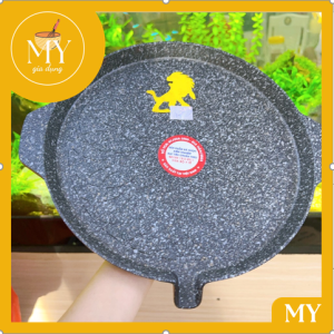 Chảo nướng vân đá đúc nguyên khối DANNY 28cm dùng được bếp từ -Nướng không khói
