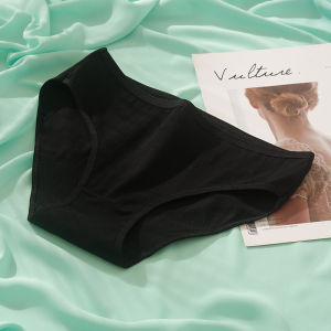 New Product 3 Pieces of Womens Underwear Fruit Solid Color Cotton Underwear Girl Underwear Middle Waist Simple and Comfortable Soft Briefs