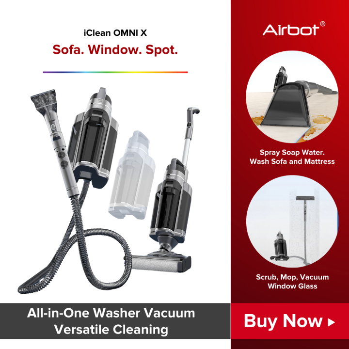 Airbot iClean Omni X, Cordless SelfCleaning Wet Dry Vacuum Mop
