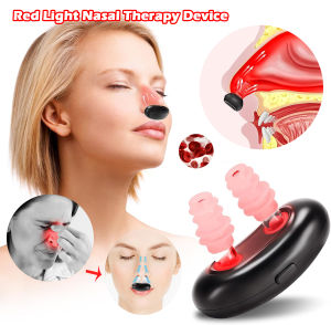 Thiết bị viêm mũi xoang hồng ngoại thiết bị trị liệu Mũi ánh sáng đỏ với công cụ làm dịu Mũi 4 đầu Silicone
