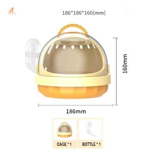Rennas Hamster Portable Cage For Hamster Toys Hamster Bottle Toy Mini Pet Cage Guinea Pig House