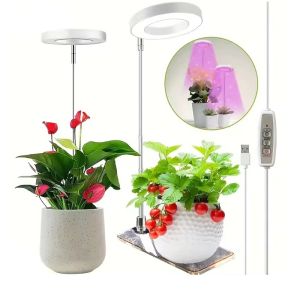 🇸🇬[In Stock]LED Plant Grow Light Full Spectrum USB Indoor Plant Lamp with Timer Dimming Potted Plants Adjustable Height