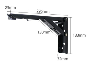 2PCS Hanging Angle Bracket Stainless Steel Foldable Wall Organizer Shelves Triangle Bracket