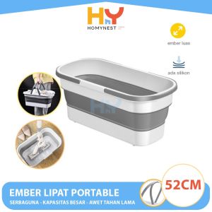 HOMYNEST  Wadah Cuci Baju Serbaguna Ember Lipat Portable Kapasitas Besar 20 Liter