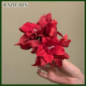 RAZIE BIN กิ๊บติดผมรูปดอกไม้สไตล์วันหยุดสไตล์โบฮีเมียน1ชิ้นแฟชั่นกิ๊บติดผมดอกไม้ปลอมสำหรับผู้หญิงเด็กผู้หญิง