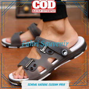 Sandal Kasual Pria Sandal Karet Santai Dewasa Elegan Nyaman Dipakai