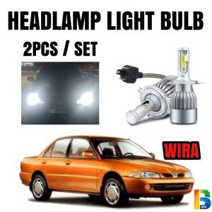 2PCS PROTON WIRA HEADLAMP LIGHT BULB LED HID 6000k White Front Car Kereta Spotlight Lampu Besar Kereta Spotlight H4 汽车大灯灯泡