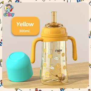 Baby PPSU Silicone Anti Falling ขวดนมสำหรับทารกแรกเกิดนวัตกรรมการฝึกอบรมคอกว้างขวดนมขนาดใหญ่ 300 มล
