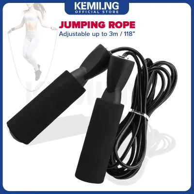 Kemilng Adjustable Skipping Rope Jumping Rope Tangle-free Jump Rope Fitness Rope Sports Rope Steel Wire Rope for Skipping