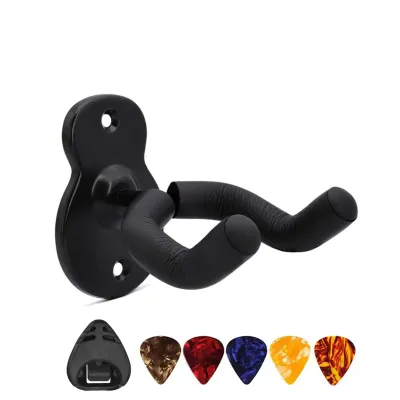 KAWES Wall Hanging Guitar Hook Black Guitar Hanger Wall Hook for All Size Guitars Bass Mandolin Banjo Ukulele