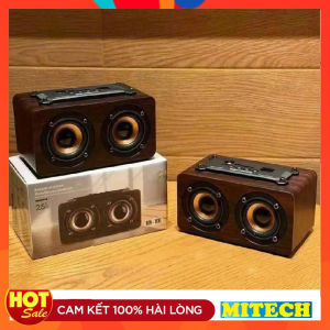 Loa Bluetooth MN-106 Vỏ Gỗ Nhỏ Gọn Âm Thanh Trầm Ấm Có Cổng AUX Khe Cắm Thẻ Nhớ USB