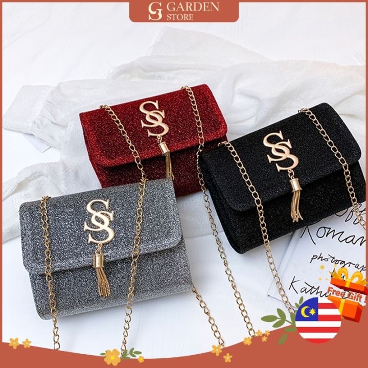 GS Women Classy Small Glittery Premium PU Leather Chain Travel Outing ...