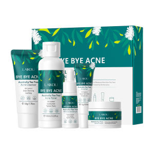 Tea Tree Oil 5-Piece Facial Kit for Acne Prone Skin - Oil Control Pore Minimizing Skin Repair Anti-Inflammation Set