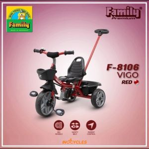 Sepeda Roda 3 Family Vigo F 8106 Sepeda Anak Roda Tiga tricycle new stroller roda tiga family ada safety belt storller vigo f 8106 kerata roda 3 Family Tricycle Premium Vigo