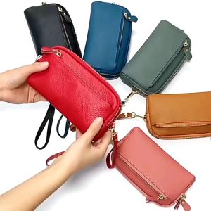 Dompet  Wanita Tempat  Hp dan Uang Panjang 3 Ruang Resleting ibu-ibu Muat Handphone hingga 7inch Hanging wallet Pouch Kosmetik Serbaguna Handbag organizer Terbaru