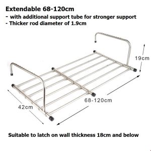 (NEW & READY STOCK) Indoor and Outdoor Thicker Stainless Steel Extendable Drying Rack - Space Saving Design