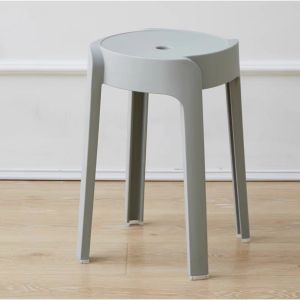 Stackable Plastic Stool Bench Nordic Style Chair Household Tournado Spin Stools Sturdy Durable