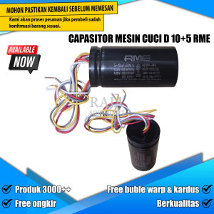 C105R KAPASITOR DOUBLE / CAPASITOR MESIN CUCI DOUBLE 10+5 RME (KHUSUS PULAU JAWA)
