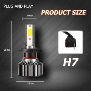 YYKG H4 LED Headlight Bulbs 6500K Cool White 80W High Power 20000LM for Toyota Vios & H11/H7/9005/9006/9012 - New