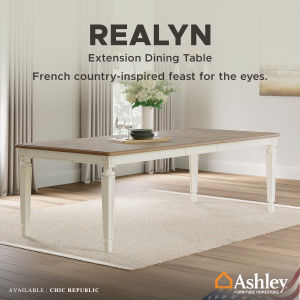 Ashley โต๊ะรับประทานอาหาร ปรับขนาดได้ รุ่น REALYN 198-243 Extension Dining Table