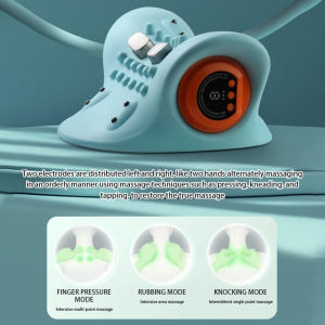 Gối Massage Cổ EMS Có Nhiệt – 3 Chế Độ Massage Remote Điều Khiển Pin Sạc USB Dùng Khi Nằm