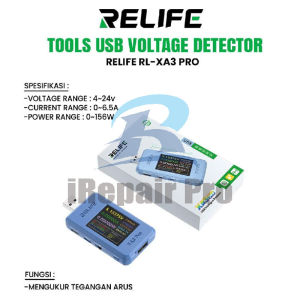 ALAT PENGUKUR TEGANGAN ARUS - USB INTELLIGENT DETECTOR CURRENT VOLTAGE RELIFE RL-XA3 PRO
