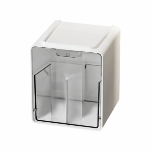 LONGB Yellow White Cosmetic Storage Box Compartmentalized Hanging Design Pull-Out Storage Drawer High Quality No-drill Sorting Storage Box Bathroom Organization