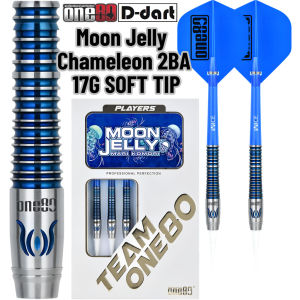 ONE80 SOFT TIP DART - 17G Moon Jelly 2BA Mari Komori 90% Tungsten Signature Original Electronic Darts.