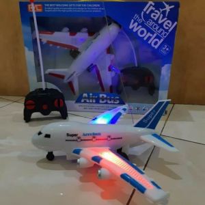 Mainan RC Pesawat Terbang Aerobus / Rc Pesawat Terbang Airbus Travel Around The World 8004